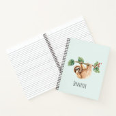 Kute sleuf ondersteboven Waterverf Notitieboek (Binnen)