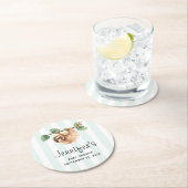 Kute sleuf ondersteboven Waterverf Ronde Kartonnen Onderzetter (Insitu)