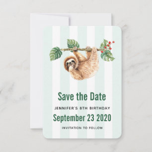 Kute sleuf ondersteboven Waterverf Save The Date