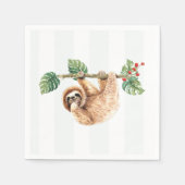 Kute sleuf ondersteboven Waterverf Servet (Voorkant)