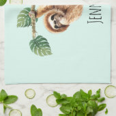 Kute sleuf ondersteboven Waterverf Theedoek (Gevouwen)