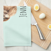 Kute sleuf ondersteboven Waterverf Theedoek (Quarter Fold)