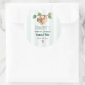 Kute sleuf rond Waterverf kaars/zeep Ronde Sticker (Tas)