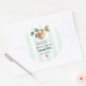 Kute sleuf rond Waterverf kaars/zeep Ronde Sticker (Envelop)