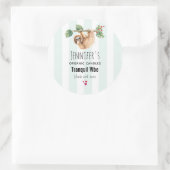 Kute sleuf rond Waterverf kaars/zeep Ronde Sticker (Tas)