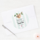 Kute sleuf rond Waterverf kaars/zeep Ronde Sticker (Envelop)