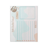 Kute sleuf weg de checklist dag notitieblok (Linkerzijde)