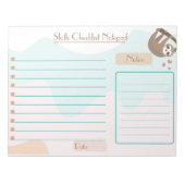 Kute sleuf weg de checklist dag notitieblok (Voorkant)