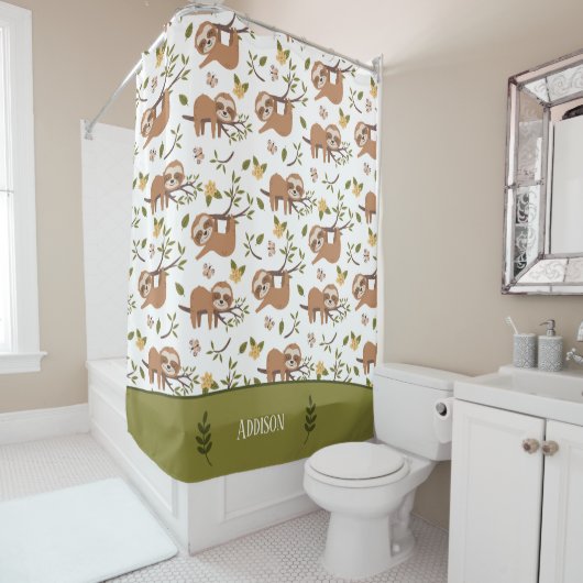 Kute sleuven die op de boomgaard van het Kind ligg Douchegordijn (In situ)