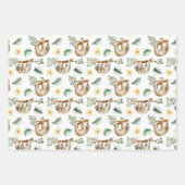 Kute sleuven die van een boom hangen inpakpapier vel (Voorkant 2)