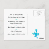 Kute Slime Party Birthday Uitnodiging (Achterkant)