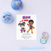 Kute Slime Party Birthday Uitnodiging Flyer (Enkel)