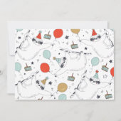 Kute Sloth Laten we de uitnodiging van de verjaard (Achterkant)