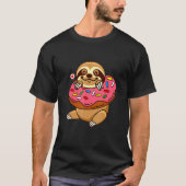 Kute Sloth on Donut Happy Donut Day 2022 National T-shirt (Voorkant)