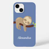 Kute Sloth on Tree Animal Illustration Case-Mate iPhone Case (Achterkant)