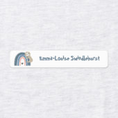 Kute Sloth Rainbow Girl's strijk op kleren Labels (Design 1)