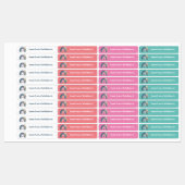 Kute Sloth Rainbow Girl's strijk op kleren Labels (Vel)