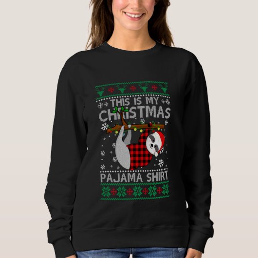 Kute Slothmas Sloth Lover Ugly KerstSweater Trui (Voorkant)