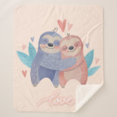 Kute Slots in Love Sherpa Deken (Voorkant)