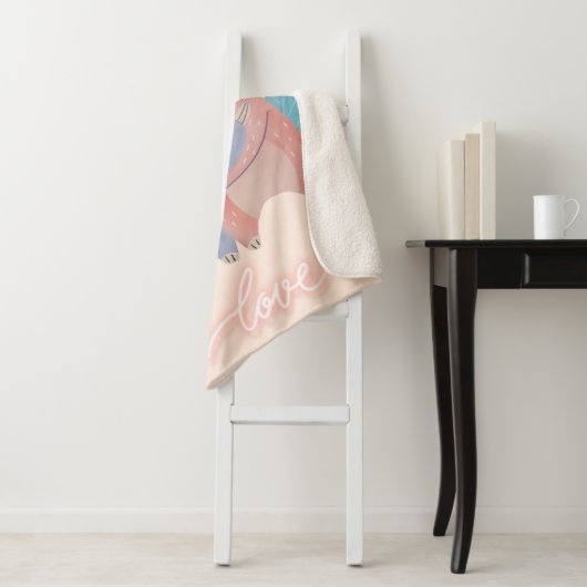 Kute Slots in Love Sherpa Deken (In situ)