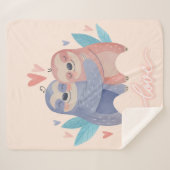 Kute Slots in Love Sherpa Deken (Voorkant (horizontaal))