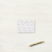 Kute Small Paw Print Design Black en White Post-it® Notes (Op bureau)