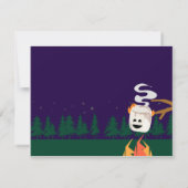 Kute Smores Camping Trip of Party Kaart (Achterkant)