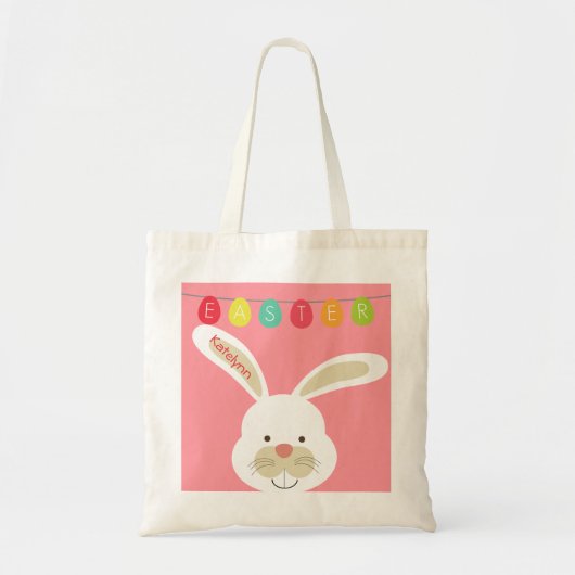 Kute Snaster Rabbit Personalized Custom Canvas tas (Voorkant)