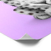 Kute sneeuwblaasjes op Paarse lakjes Poster (Hoek)