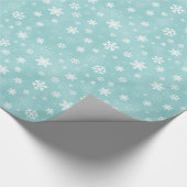 Kute sneeuwvlokken blauw kerstpapier voor kerstinp cadeaupapier (Hoek)