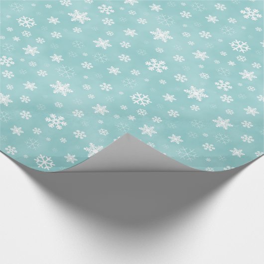 Kute sneeuwvlokken blauw kerstpapier voor kerstinp cadeaupapier (Hoek)