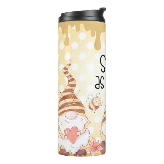 Kute snoet zoals bee/koepel thermosbeker (Gedraaid links)