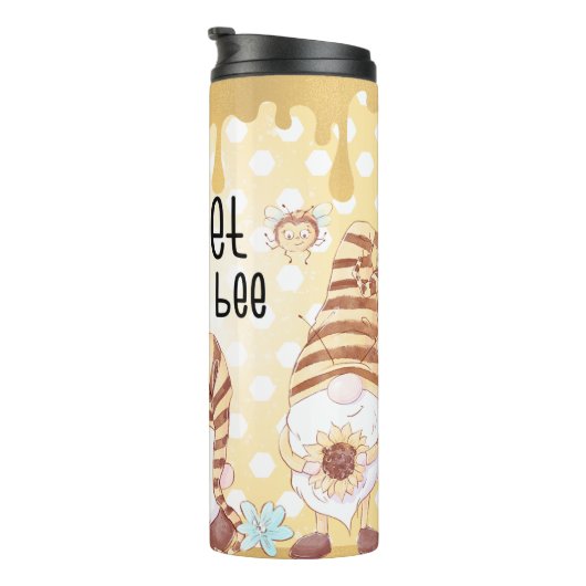 Kute snoet zoals bee/koepel thermosbeker (Geroteerd rechts)