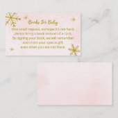 Kute Snowflakes Baby shower Books for Baby Enclos Informatiekaartje (Voorkant / Achterkant)