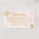 Kute Snowflakes Baby shower Books for Baby Enclos Informatiekaartje (Voorkant)