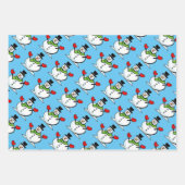 Kute snowman kerstinpakbladen inpakpapier vel (Voorkant)