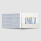 Kute Soft Pastel Blue Waterverf Birthday Kandels Gastenboek (Volledig)