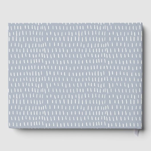 Kute Soft Pastel Blue Waterverf Birthday Kandels Gastenboek (Achterkant)