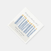 Kute Soft Pastel Blue Waterverf Birthday Kandels Servet (Hoek)