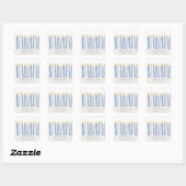 Kute Soft Pastel Blue Waterverf Birthday Kandels Vierkante Sticker (Vel)