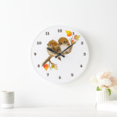 Kute spaar van de muurklok van de Sparrow Birds Grote Klok (Huis)