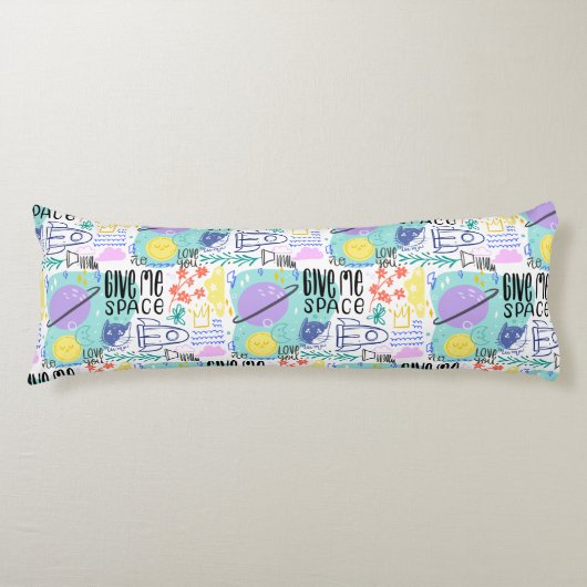Kute Space Cats Body Pillow Lichaamskussen (Voorkant)