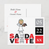 Kute sparen de Dates Briefkaart die de Bride van d (Voorkant / Achterkant)
