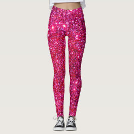 Kute Sparkly Pink Leggings Mode Trendy Fun