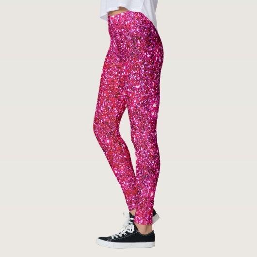 Kute Sparkly Pink Leggings Mode Trendy Fun (Links)