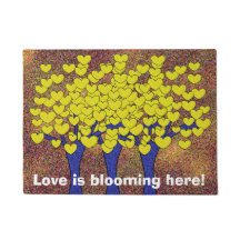 Kute Sparkly Yellow Love Hearts Trees