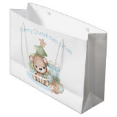 Kute speciale kerstcadeautas voor jongen groot cadeauzakje (Voorkant Gekanteld)