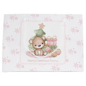 Kute speciale kersttas voor meisjes groot cadeauzakje (Voorkant)