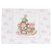 Kute speciale kersttas voor meisjes groot cadeauzakje (Achterkant)