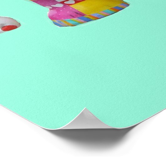 Kute speelgoed patchwork-olifant retro whimsical s poster (Hoek)